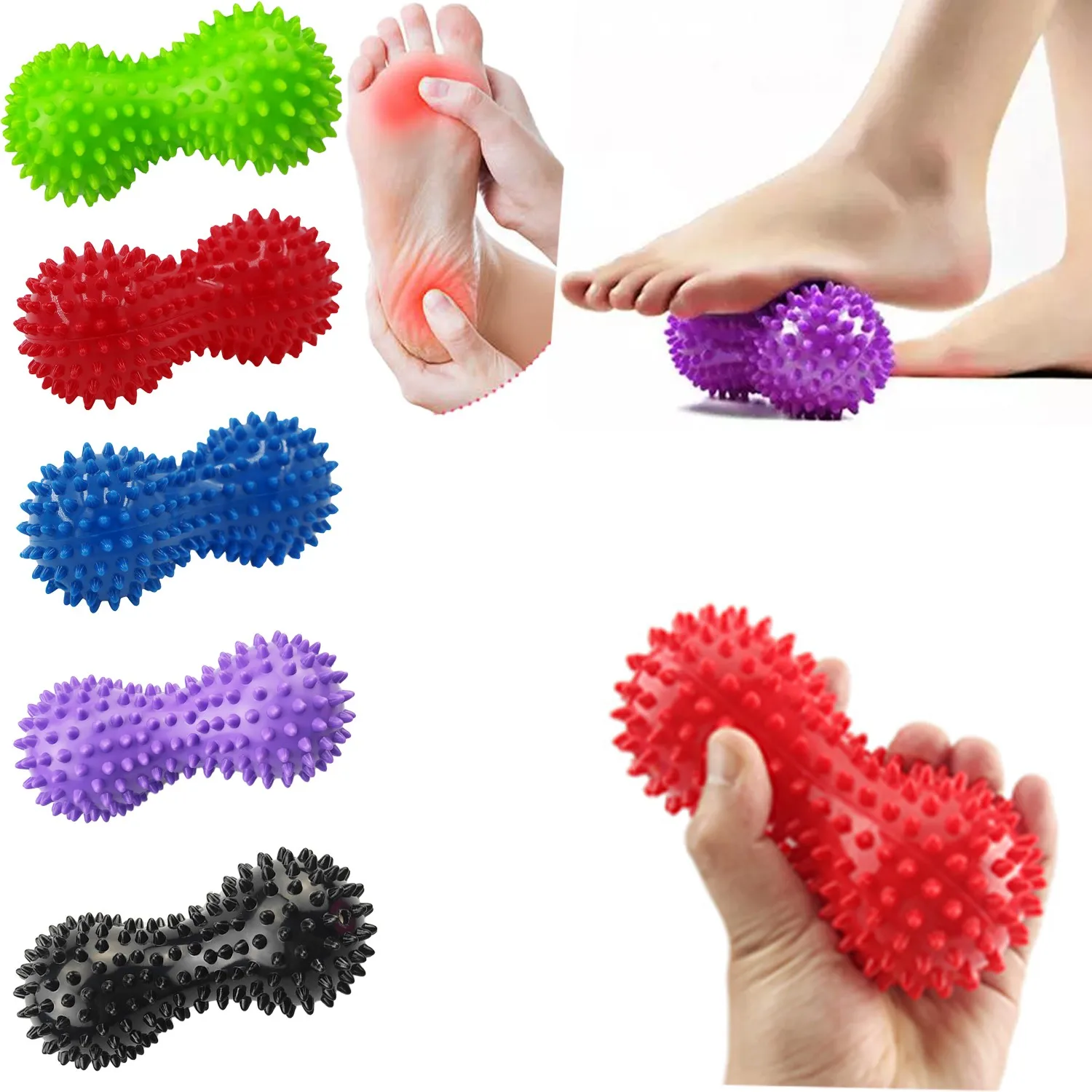 Myofascial Balls Spiky Massage Ball Trigger Point Sport Fitness Hand Foot Pain Relief Plantar Fasciitis Reliever Hedgehog Balls