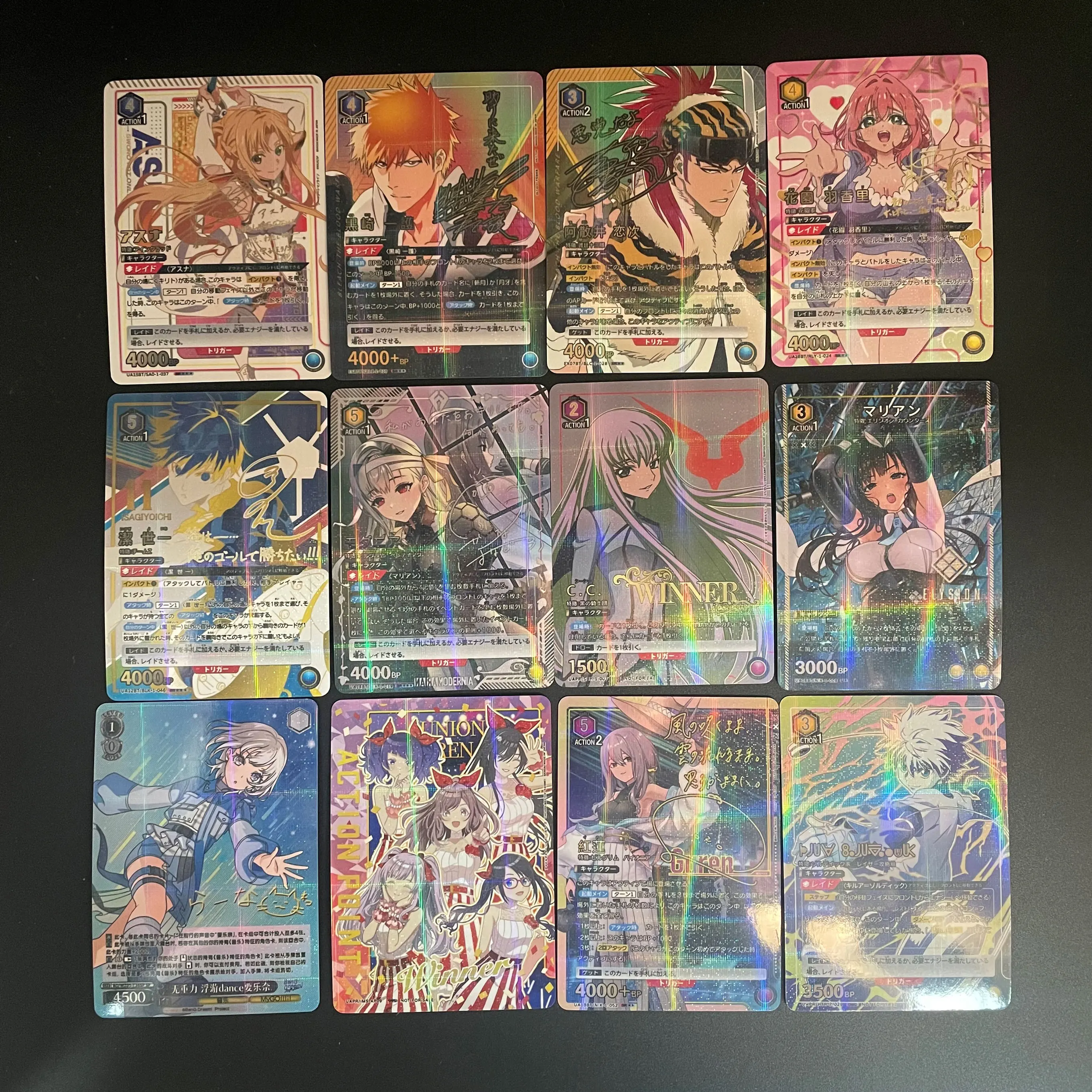 

1 шт. самодельные DIY UA WS голографическая карта в стиле повязки Ichigo Kurosaki Orihime Inoue Asuna Hanazono Color Holo Collection Card