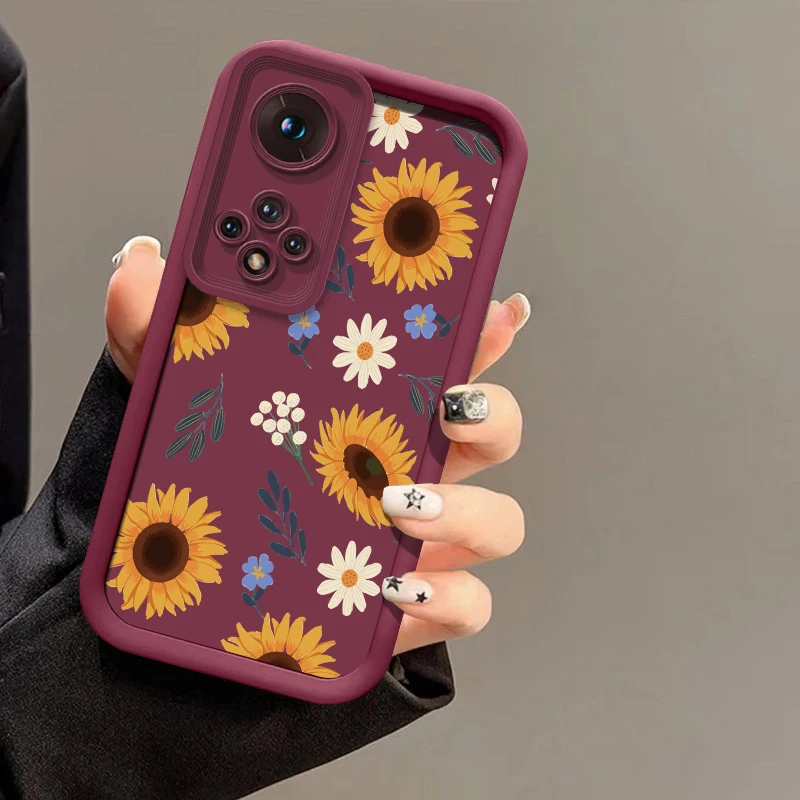 15 الترا عباد الشمس طباعة جراب هاتف ل Xiaomi 17 برو ماكس 15T برو 11 لايت 5G NE 11i 14T 13T 13 12 غطاء سيليكون مقاوم للصدمات