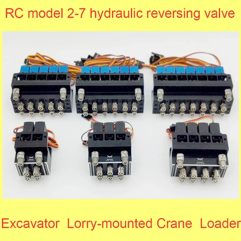 1/14 RC Metal Hydraulic Directional Valve Model Accessories Model Hydraulic Valve Excavator Forklift Hydraulic Steering Valve