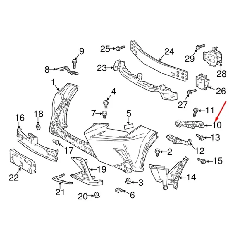 レクサスnx-az20-nx260-nx300h-nx350-nx350h-2022-2025-アクセサリー-フロントバンパーブラケットリテーナー-52536-78020-52535-78020
