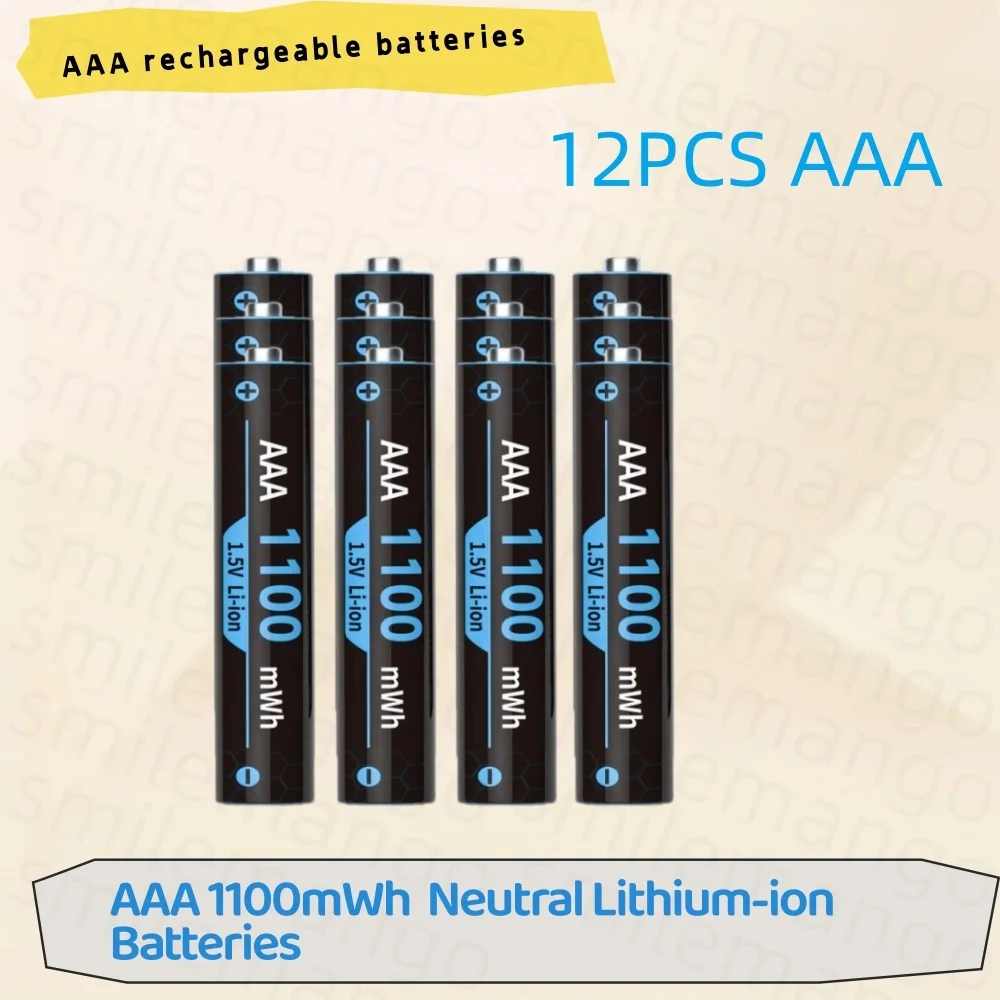 1.5V Oplaadbare Lithium Batterij AA 4255mWh/AAA 1100mWh Batterijen Hoge Capaciteit 1.5V Batterij voor Muis Afstandsbediening