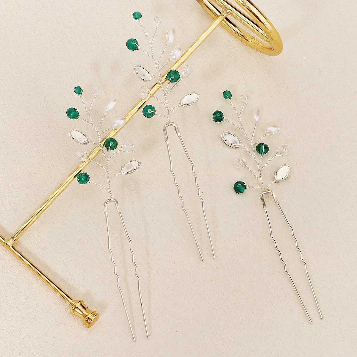 Blumen Perlen Perlen Haarstab Kristall Haar Braut Haarnadeln Zubehör Haarnadeln Perlen Haarschmuck Strass Haarnadeln – Detail 8