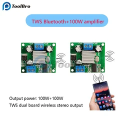 TPA3116D2 Auto Pair TWS Bluetooth Power Amplifier Board DC 5-24V 100W+100W Audio Amp for Car Speaker Subwoofer Home Theater 12V