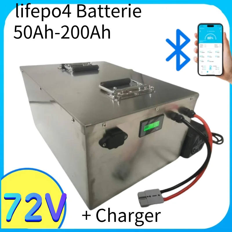 Lifepo4 Lithium Battery 80Ah 72V 100Ah 200Ah 120Ah 150Ah with BMS for 7000W Scooter Moto Sicile Deep Discharge Heavy Duty