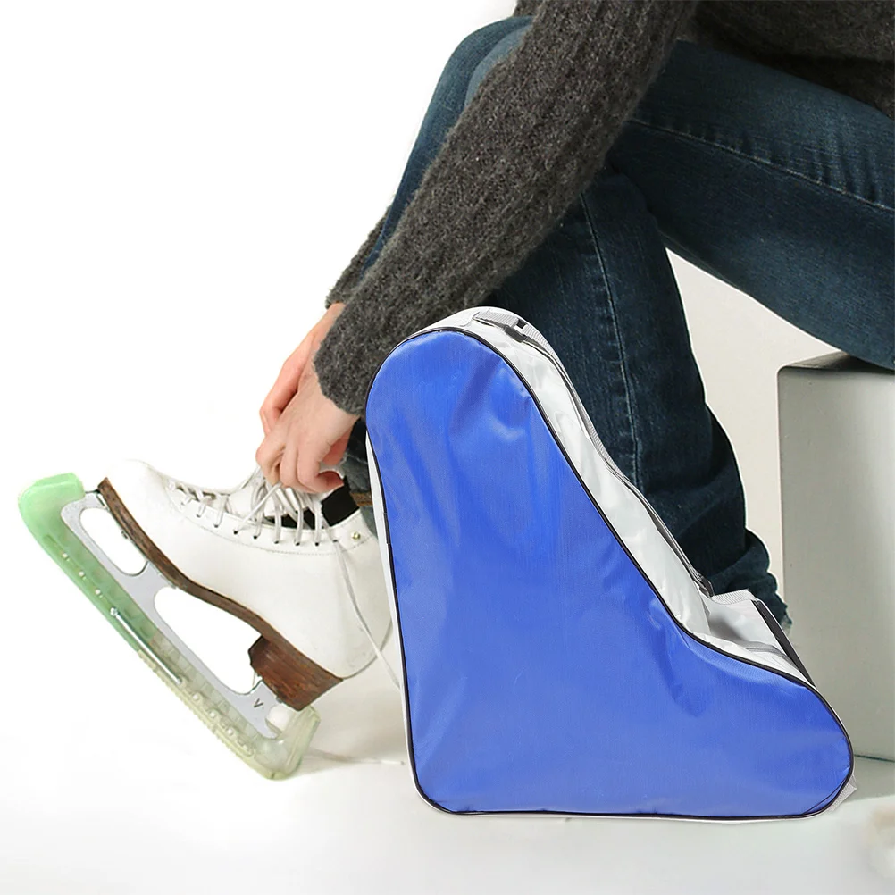 2 قطعة حقيبة التزلج على الجليد سعة كبيرة أكسفورد القماش دائم المحمولة التزلج حاوية الأحذية للنساء سستة إغلاق تزلج #5