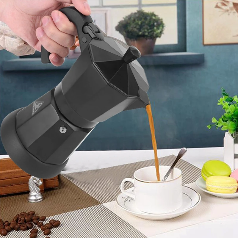 300Ml Portable Electric Coffee Maker Stainless Steel Espresso Mocha Coffee Pot Percolator Tools Filter EU PLUG