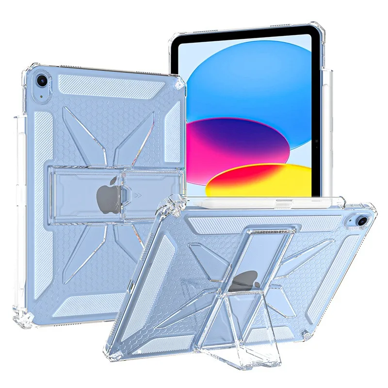 Transparent Stand For iPad Case 10th/11th Gen 10.9 Inch Tablet with Pencil Holder Compatible with A16 Model Funda Tablet Cover