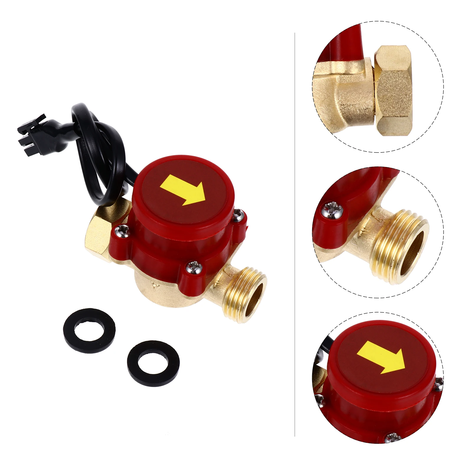 Sensor Kontrol Aliran Air Kuningan untuk Mandi Rumah Tangga, Efisiensi Tinggi, Tahan Korosi, Tahan Lama, Magnetik untuk Shower