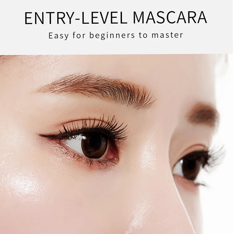 Double In-one Mascara Silk Fiber Mascara Waterproof Mascara for Eyelash Extension Black Thick Lengthening Eye Lashes Cosmetics