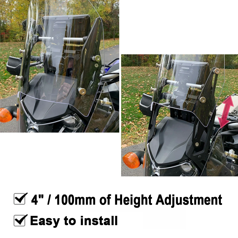 For Yamaha Tenere700 Tenere 700 XT700Z 2019 2020 2021 New Windscreen Adjusters Motorcycle Support Holder Kits Windshield Bracket