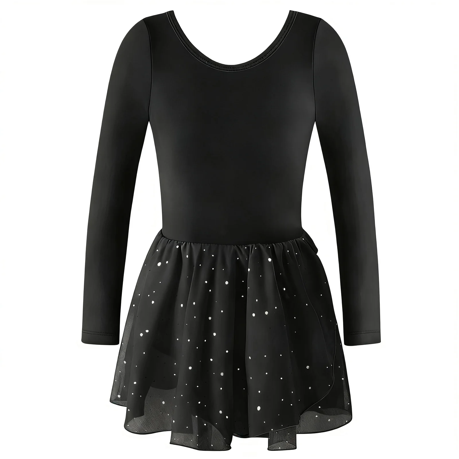 Children S Dancewear Featuring Unique Sparkling Sequin Dance Costume Bodysuit With Long