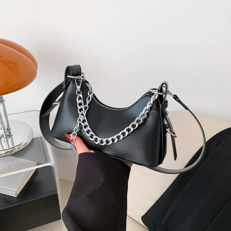 

Chain bag women's 2024 new style this year popular texture niche design one-shoulder underarm bag fashionable crossbody small ba