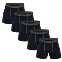 5 Pièces Boxer et Caleçons en Coton pour Homme, Sous-Vêtements de Marque, Ensemble de Luxe, Boîte Sexy, Kit de Slip, 2023, 5 Pièces 1
