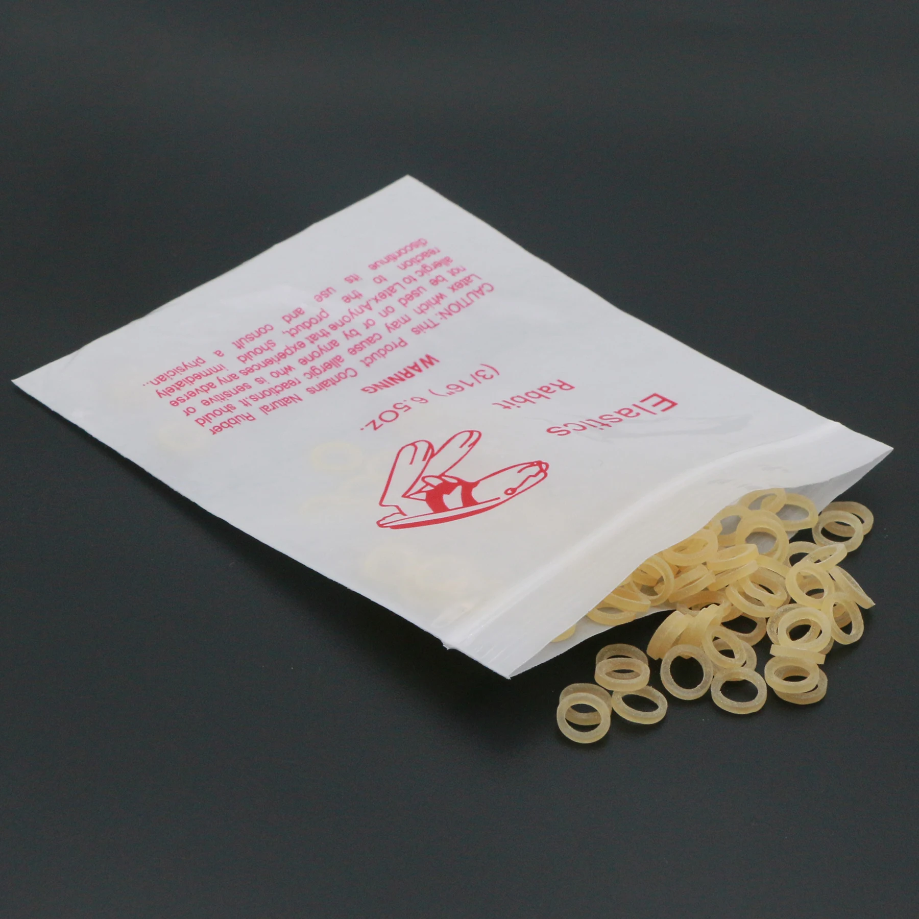 10Bags/1000Pcs Dental Orthodontic Elastics Latex Rubber Bands Use For Brackets Braces 3/16\'\' Rabbit 6.5OZ