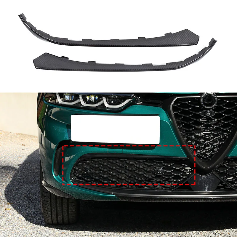 

For Alfa Romeo Tonale 2022-2025 Real Carbon Fiber Car Front Bumper Side Decorative Strip Car Exterior Accessories