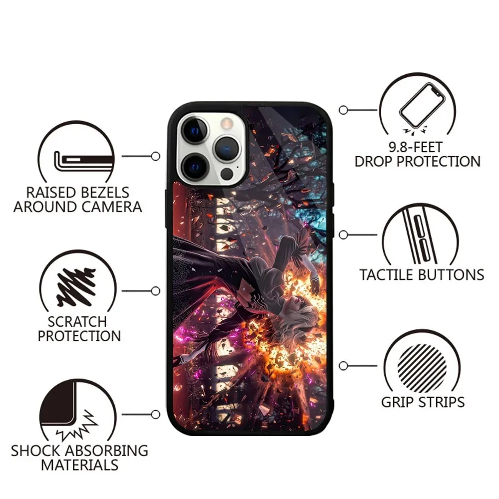 N-Nier A-Automata 2b Anime Phone Case For iPhone 16,15,14,13,12,11,Plus,Pro,Max,Mini Magsafe Magnetic Wireless Charging