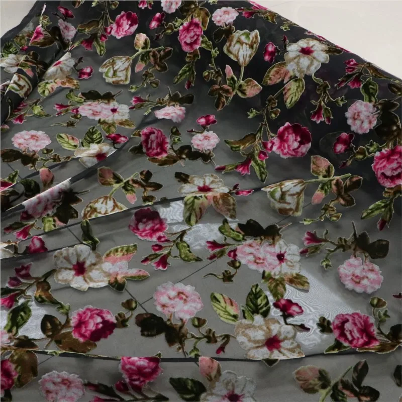 여성 의류 나이트가운 드레스 치파오용 직조 브로케이드 비스코스 및 벨벳 원단