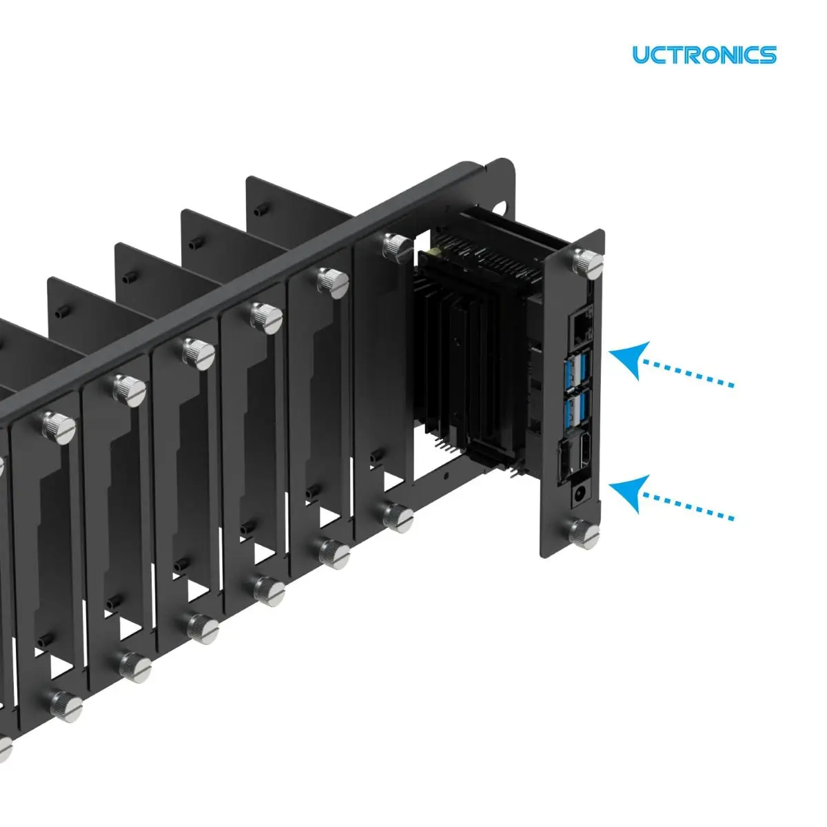 Imagem -03 - Rack para Jetson Nano 19 Rackmount Suporta até 12 Unidades Compatível com Todos os Nvidia Jetson Nano A02 B01 2g Devel Uctronics3u