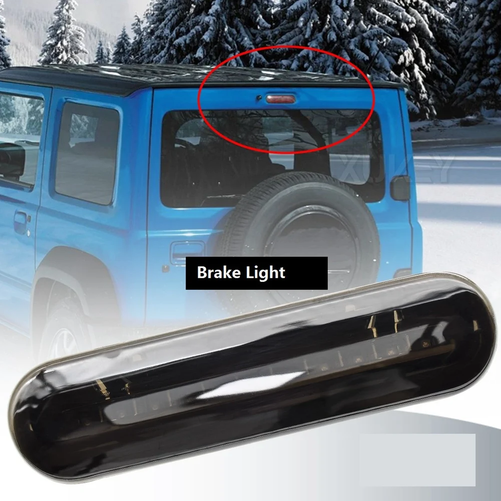 Luz LED de freio traseiro central, lâmpada de aviso de parada montada alta para Suzuki Jimny JB64 JB74 2019-2021, luz vermelha preta