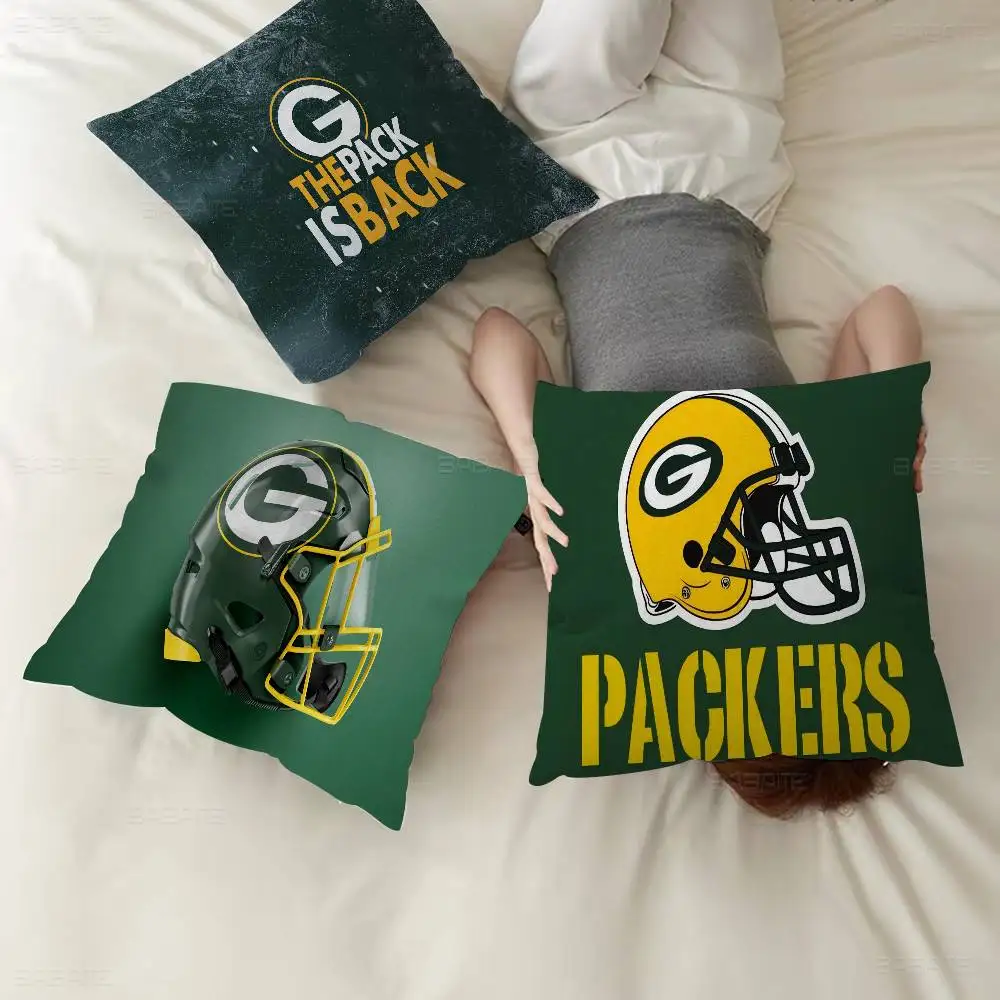 Green BayS PackerS وسادة هدية ديكور مكتب المنزل وسادة غرفة نوم أريكة غطاء وسادة السيارة كيس وسادة #3