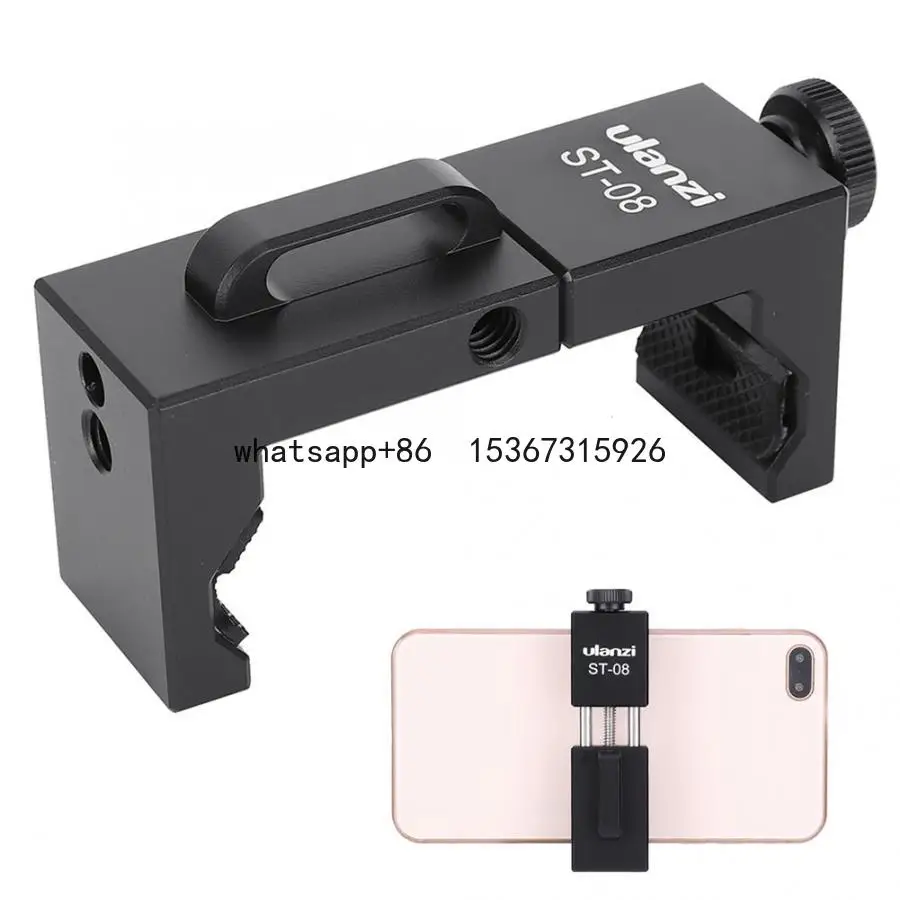 

Chic HOSHI Ulanzi ST-08 Microphone Mobile Phone Aluminium Cold Shoes Phone Holder for RODE Wireless Go Live Vlog Broadcast