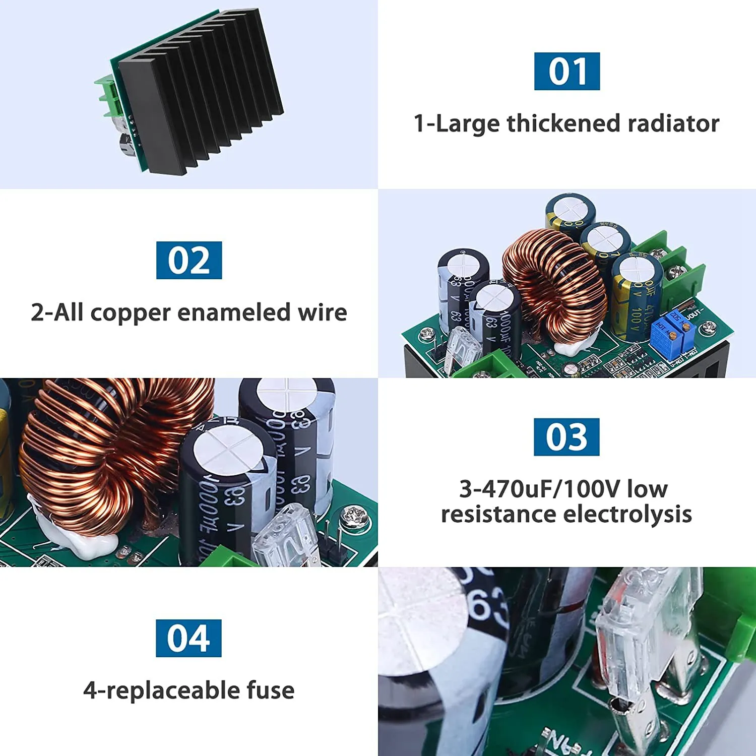 

Y22A-1200W High Power DC To DC Boost Converter, DC 10-36V To 12-80V Boost Module Step-Up Transformer For Electric Vehicles
