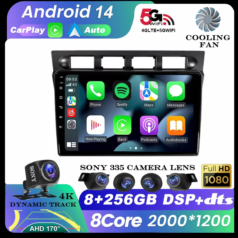 

Android 14 For Kia Picanto SA Morning 2004 - 2007 Car Radio Player Stereo Multimedia WIFI BT GPS Navigation Player QLED Screen