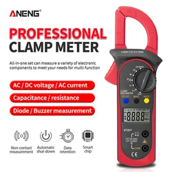 ANENG ST201 digital multimeter amper clamp meter dc cyfrowy cęgowy multimetr odporność na ohm Tester AC DC amperomierz tranzystor Tester woltomierz d kontakt miernik przebiegu