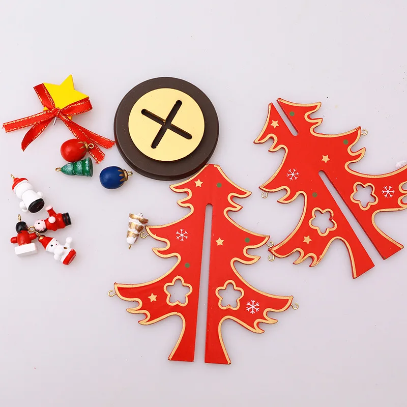 Christmas Tree Decor Festive Wooden Christmas Tree Diy Christmas Tree Decorative For Table Decor Children Gift Festival