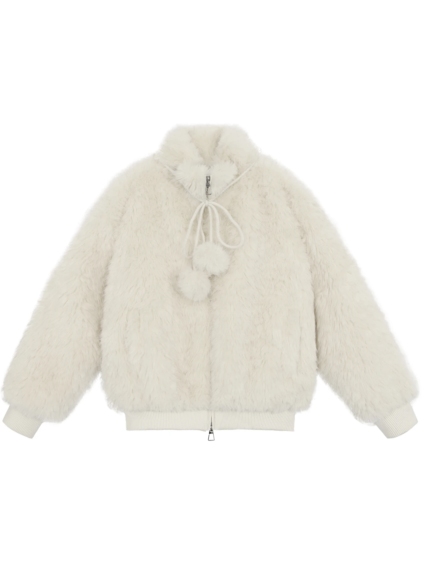 

Red Celebri Club Women's ort Fur Jaet Casual Cotton Coat Autumn Winter New Arrival Faionable Cact Sle Zipper Clo...