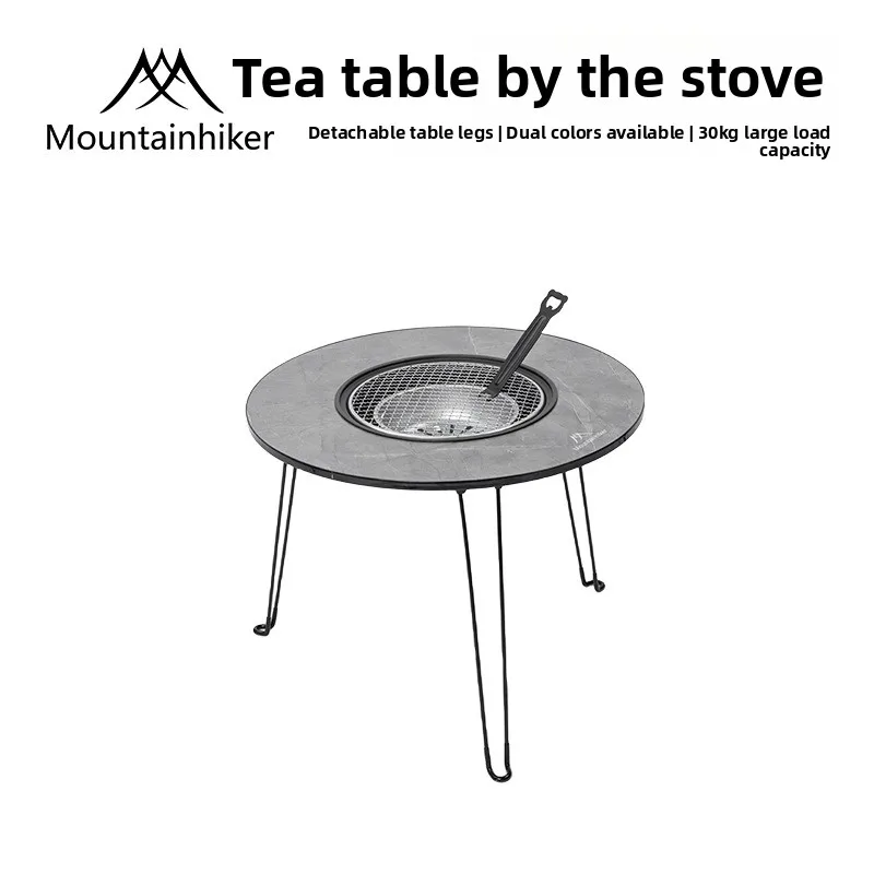

Outdoor Camping Full Set - Multi-functional Round Tables, Winter Roasting Stove, Carbon Stove Surrounding Stove and Tea Table