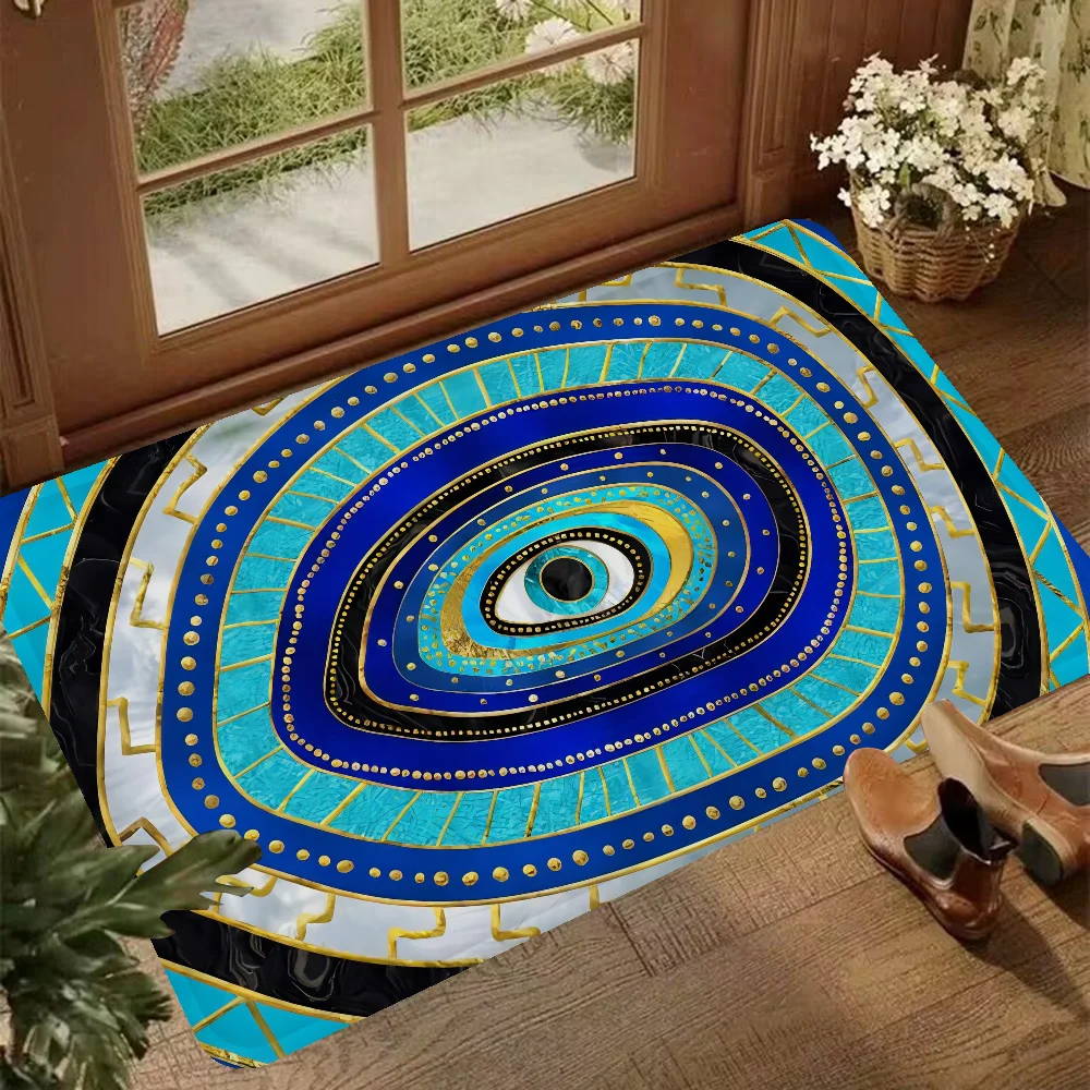 Evil Eye Floor Mat Floor Carpet Kids Room Bedroom Decoration Balcony Anti-Slip Doormat Living Room Hotel Decor Mat Door Mat