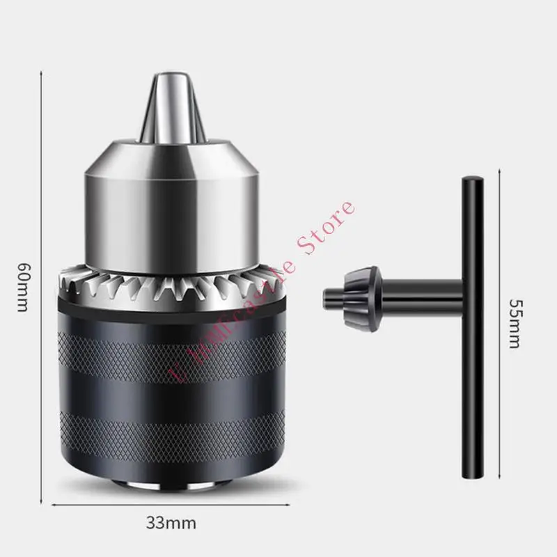 63HF Electric Grinding Chuck Multi-functional Three-jaw Mini Drill Chuck Adapter Clamping 1.5-10 mm M10Thread