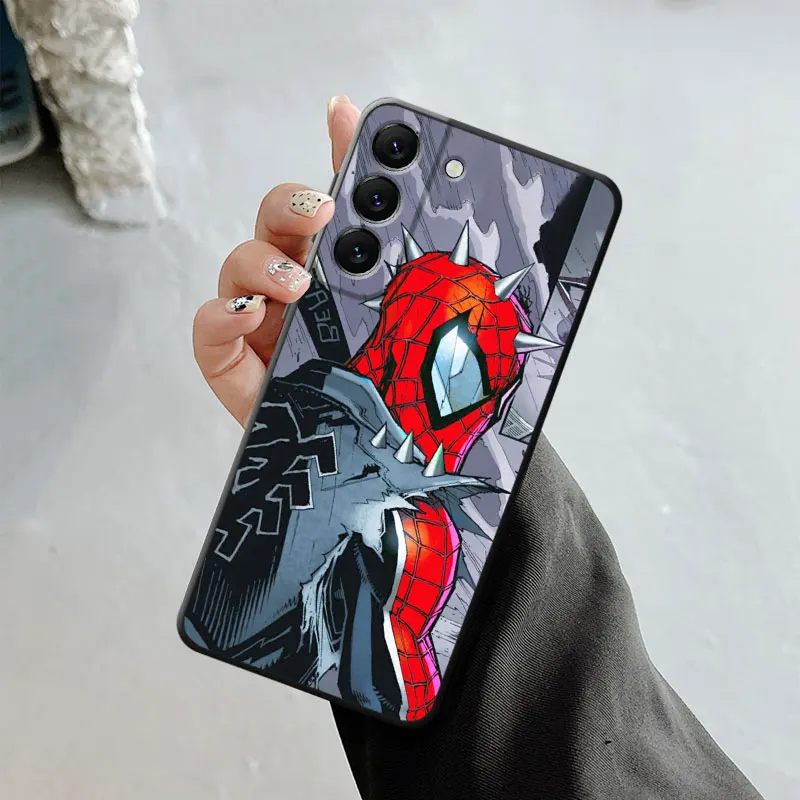 Phone Case For Samsung Galaxy S24 S23 S22 S21 S20 FE Ultra S10 Plus Note 20Ultra 10Plus Marvel Spider Punk Hobie Brown Cover