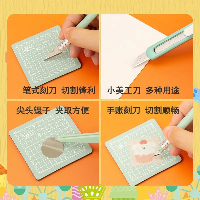 مجموعة أدوات قصاصات كاملة من سكاكين النحت مع أقلام وسجادات القطع - مقبض غير قابل للسحب للاستخدام اليومي #5