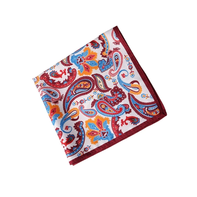 MXMB Pañuelo cuadrado bolsillo floral para hombres Pañuelos cuadrados Bandana 13 pulgadas