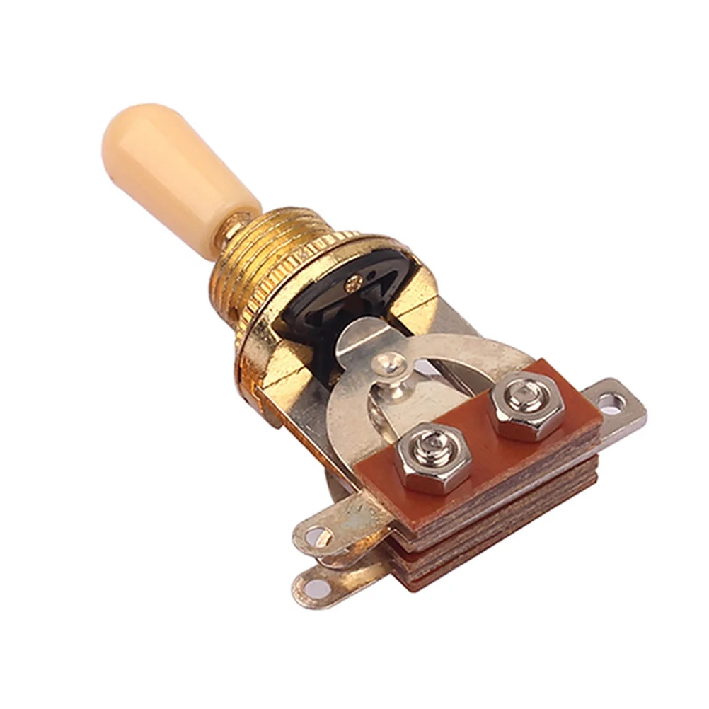 

3 Way Toggle Switch for Electric Guitar with Rhythm Treble Washer Plate Kit Gold Plated Ring Fit for Lp DIY