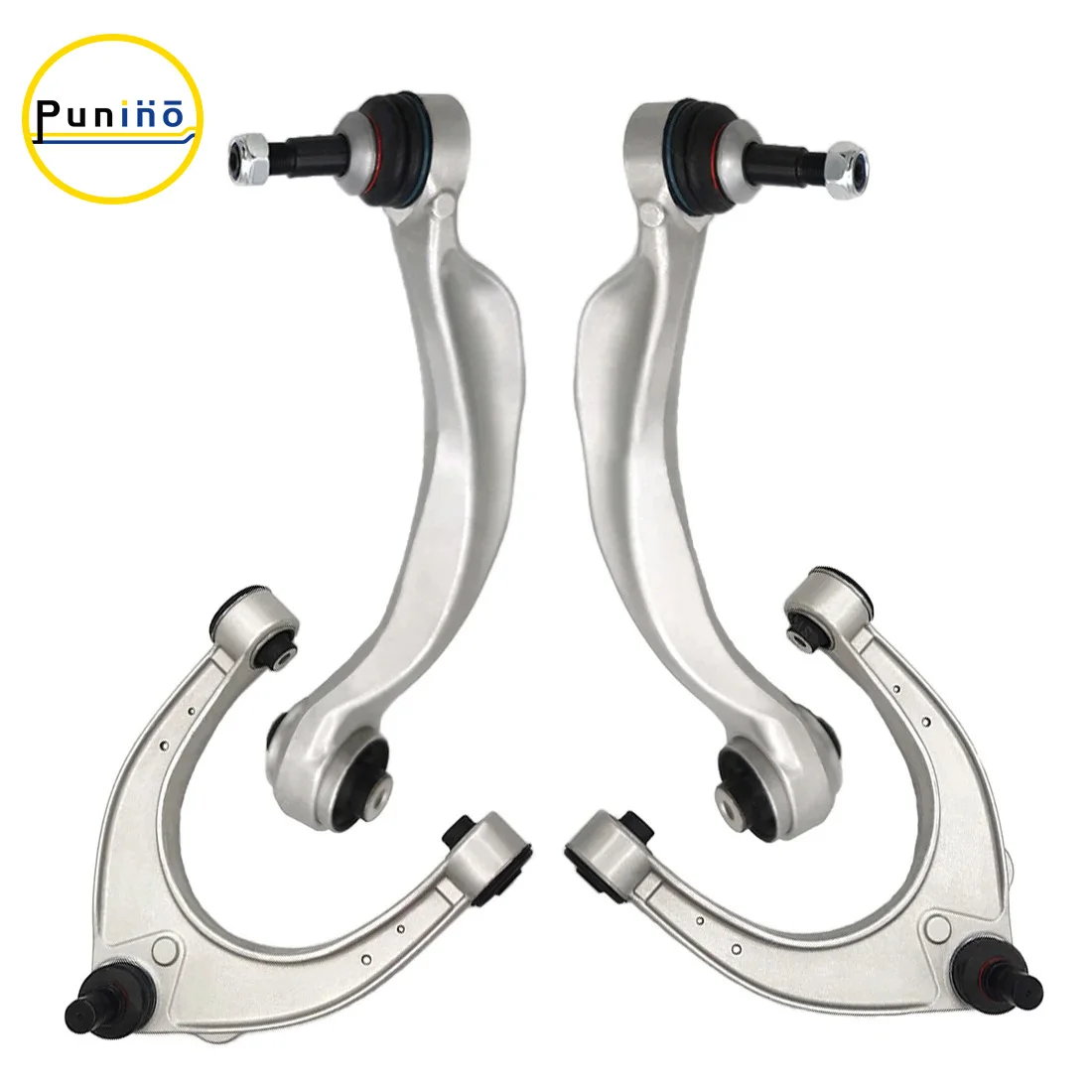 Punino Front Lower Control Arms Suspension 4pcs Suits for BMW 5 Series F10 F11 535d 640i 650i 2011 2012 - 2016 31126775972