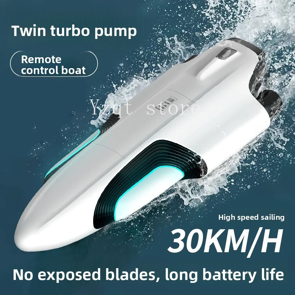 S2 remote control boat double turbojet high-speed speedboat speedboat capsized reset water toy competitive boat model