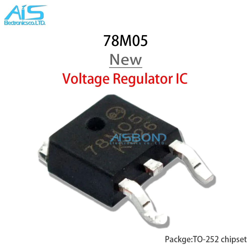 10 pçs/lote novo l78m05cdt 78m05 7805 to252 750ma para-252 sot-252 5v reguladores de tensão positiva ic chip