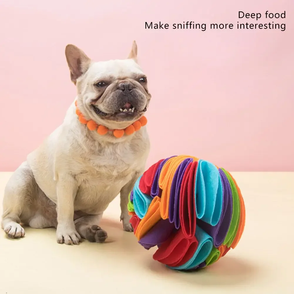 Dog Sniffing Ball Puzzle Toy Increase IQ Slow Dispensing Feeder Foldable Dog Nose Sniff Toys Pet Training Games Intelligence Toy