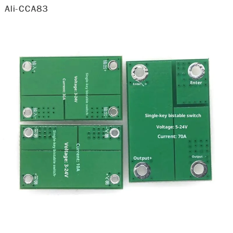 

（CCA83）1Pc Single-button Switch Module 10A 30A 70A High-current Single-button Bistable Switch Self-locking Electronic Switch