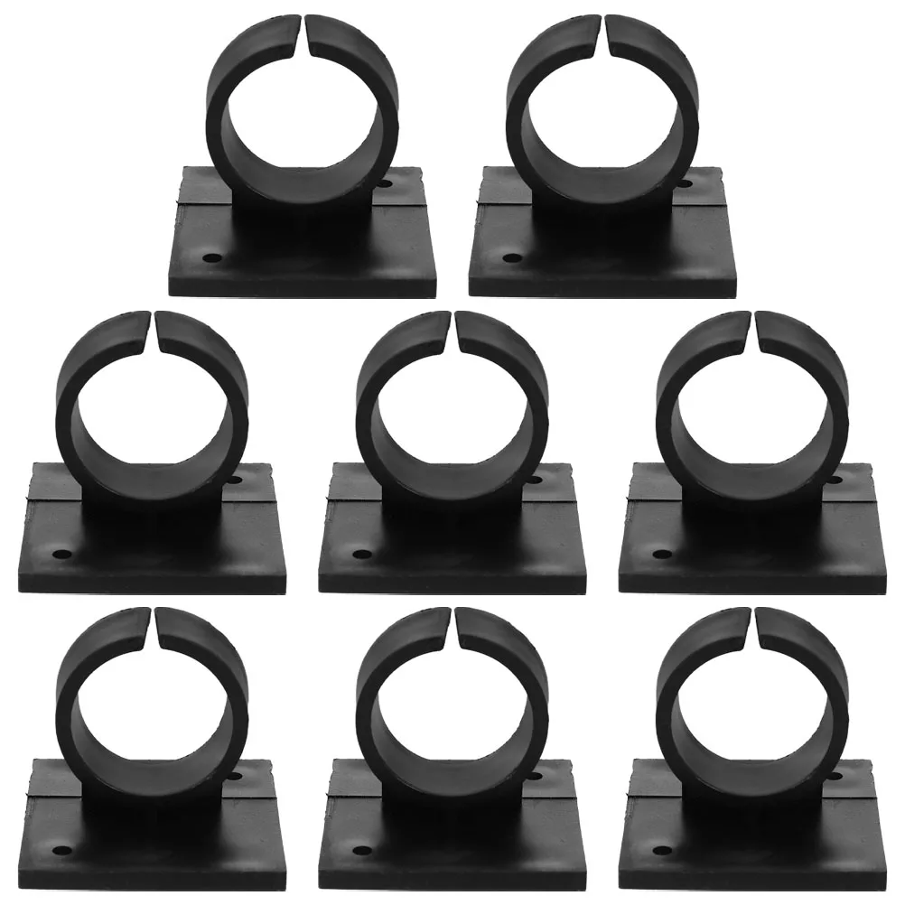 

8pcs Clips Black Small Square Mounting Bracket Desk Clamp Holder Stable Microphone Mounting Bracket Easy Use Accessories