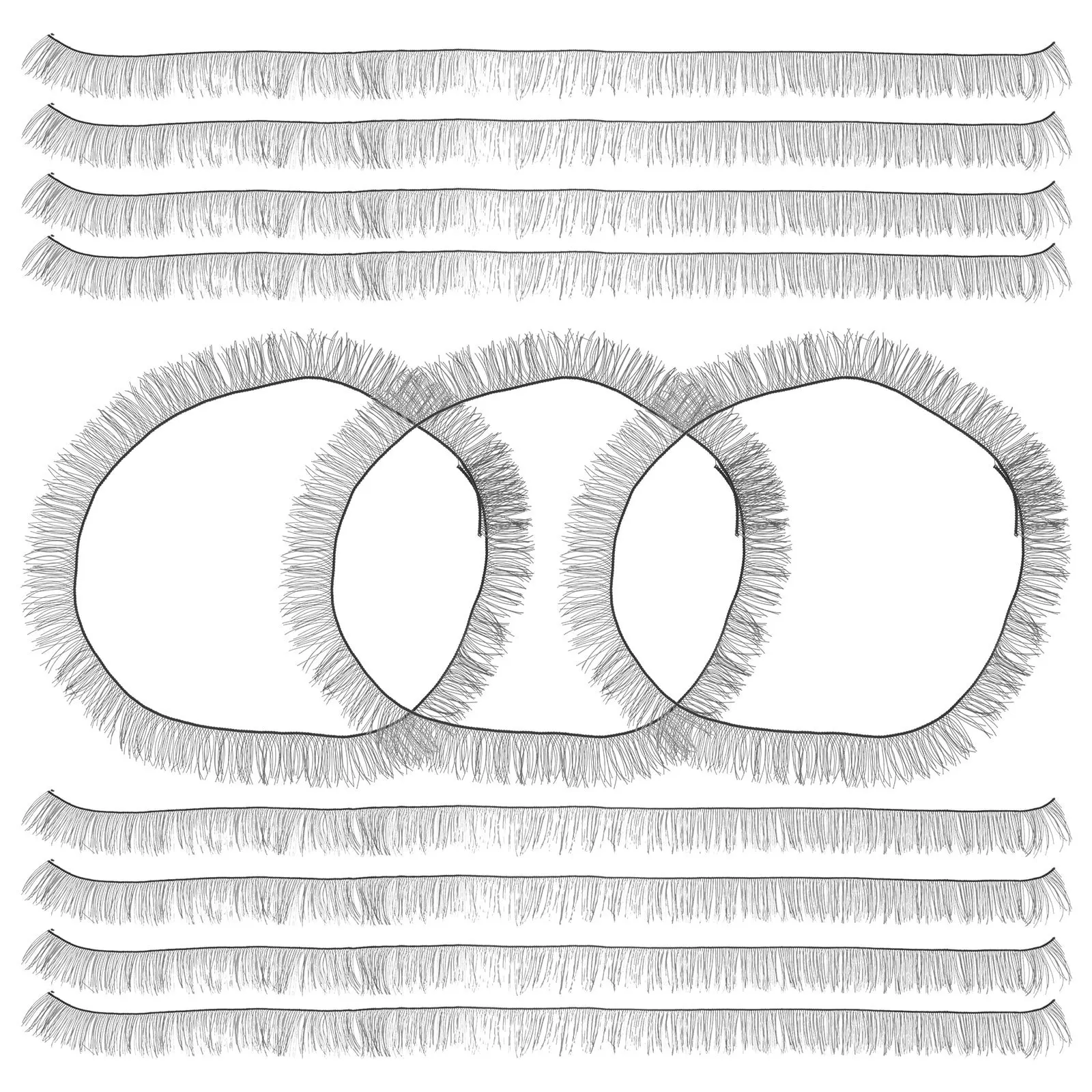 30Pcs Faux Eyelashes Natural Full Thick Length for DIY Eyelash Craft Accessories Supplies Craft Eyelashes