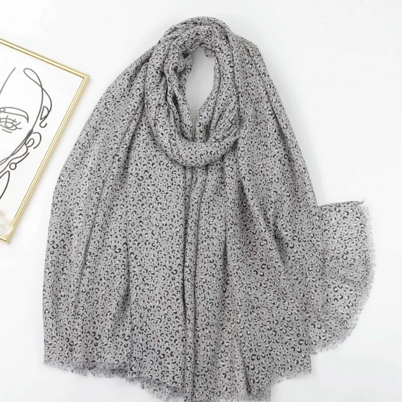 

Fine Leopard Print60Satin Fabric Factory Sale2023New-Border Printed Long Scarf Travel,, a