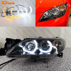 For Mazda 3 Mazda3 BK Speed Mazdaspeed Ultra Bright Refit Day Light Crystal DTM M4 Style Led Angel Eyes Kit Halo Rings