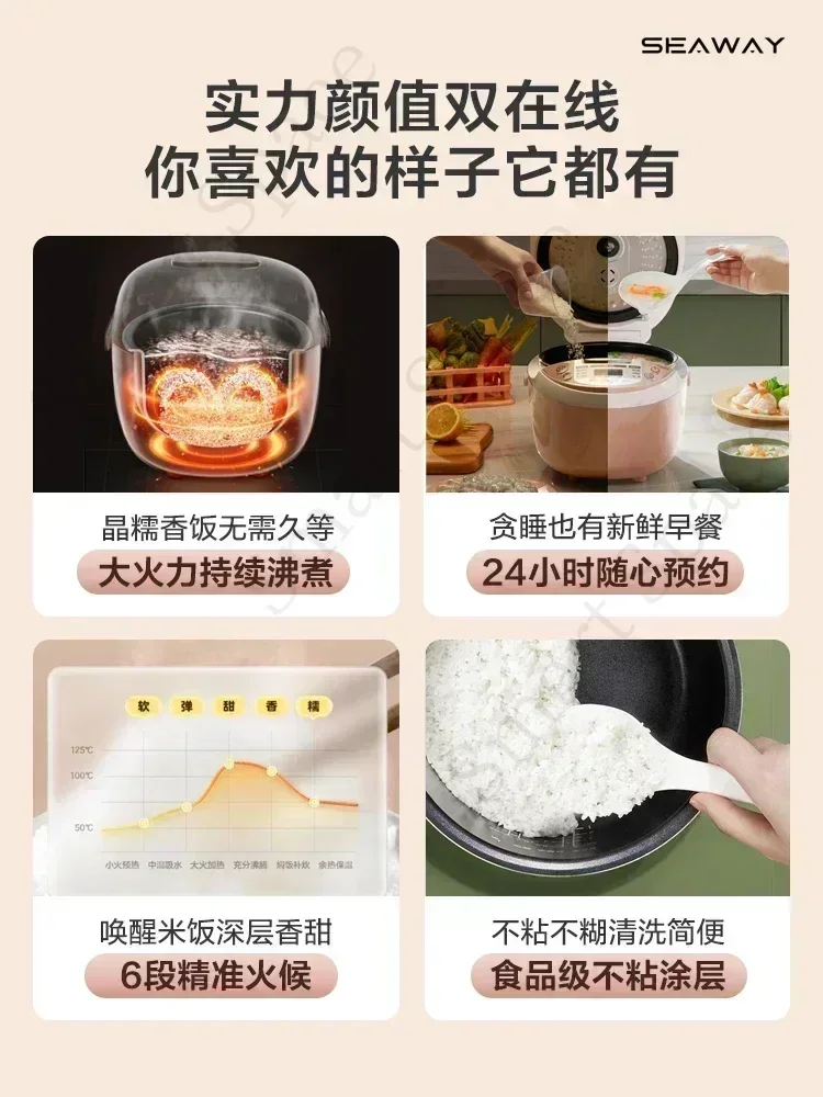 New 3L Household Mini Rice Cooker - Small Multifunctional Large Capacity Rice Cooker.