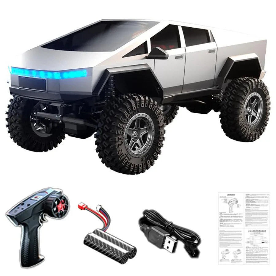 

RC Cyber Truck Car 1:18 Remote Control Car for Adult 4WD High Speed Off-Road Waterproof Monster RC Car 2.4GHz Red Black RC Truc