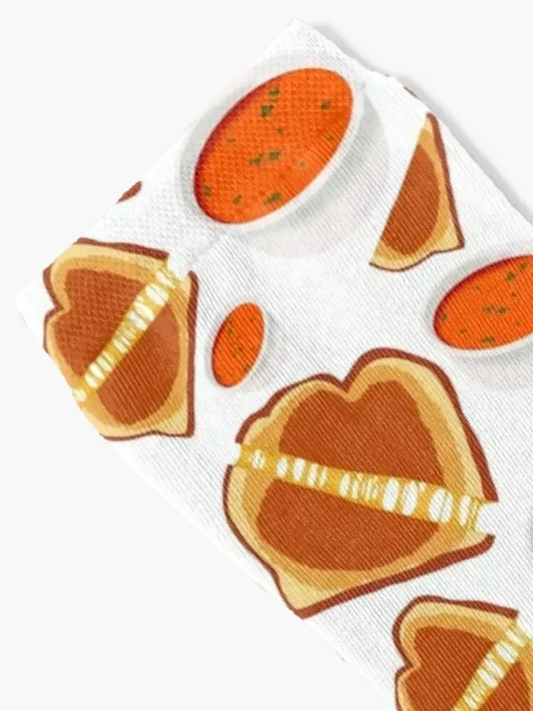 Grilled Cheese and Tomato Soup Socks Climbing ankle Socks For Girls Men's